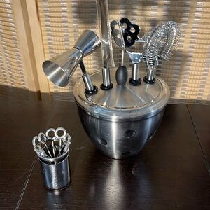 Stainless Steel 8 piece Ice Bucket Bar Set